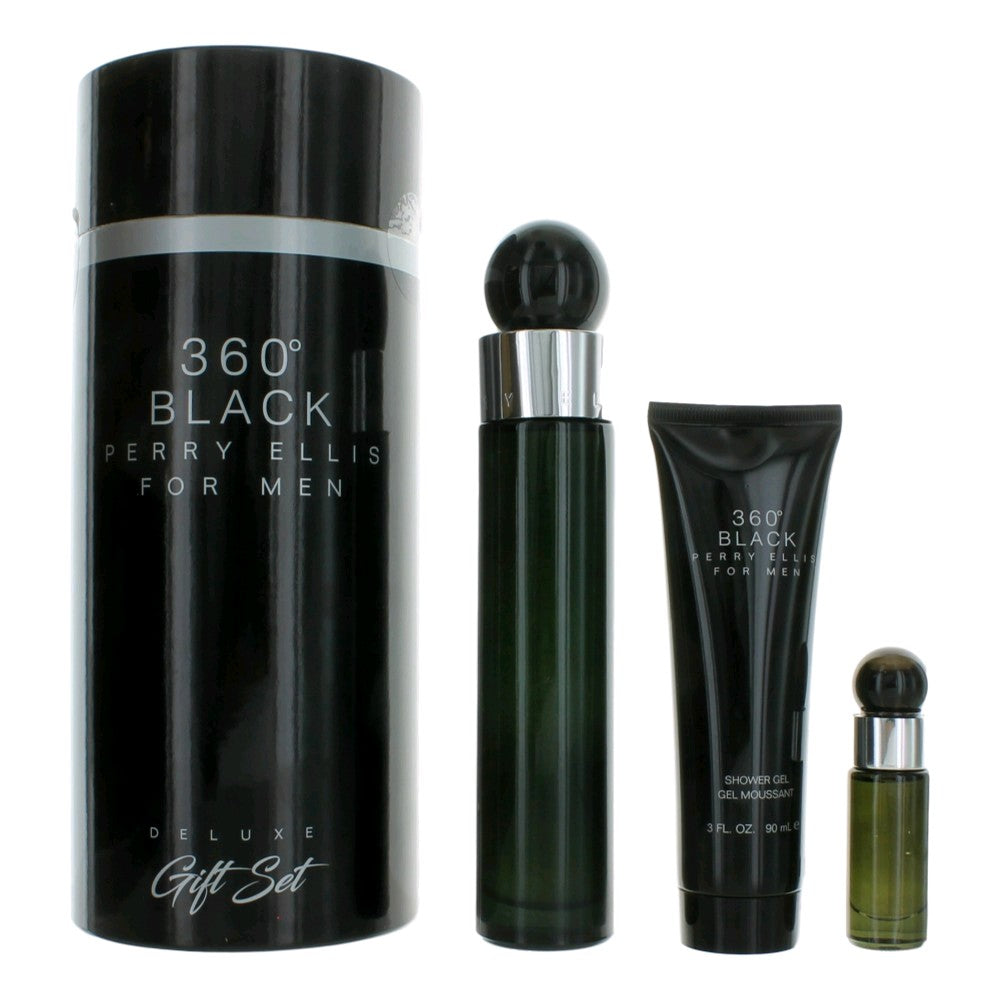 Photo of Perry Ellis 360 Black by Perry Ellis, 3 Piece Gift Set for Men